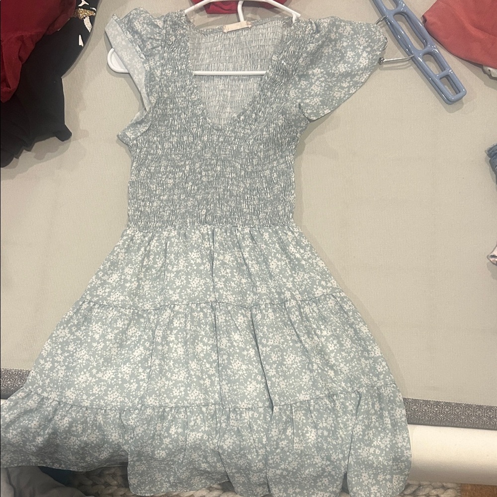 Altar'd State Light Blue Floral Kids Dress